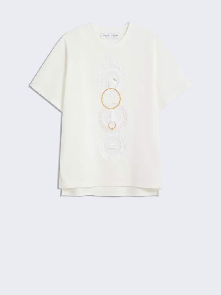 Embroidered Cotton T-Shirt - Ready to Wear