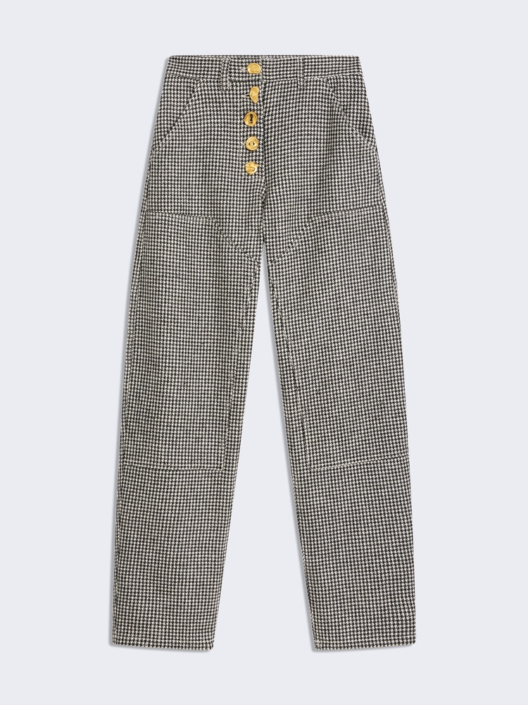 Flared Houndstooth trousers - E-SHOP - Ready-to-Wear