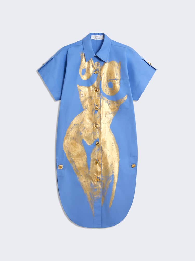 Painted Trompe L'oeil Shirt Dress - E-SHOP - Ready-to-Wear