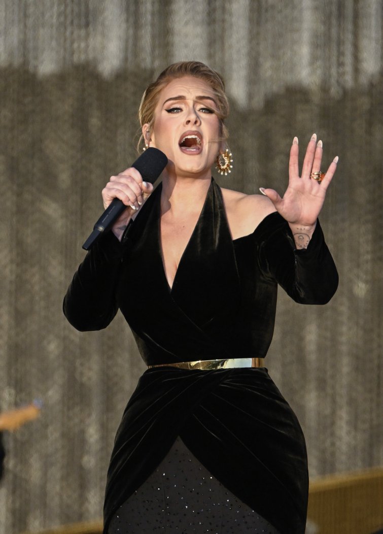 Adele Wore Schiaparelli Haute Couture & Louis Vuitton Performing At BST  Hyde Park